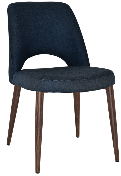 EZ Albury Walnut Colour Metal Leg Upholstered Hospitality Dining Chair
