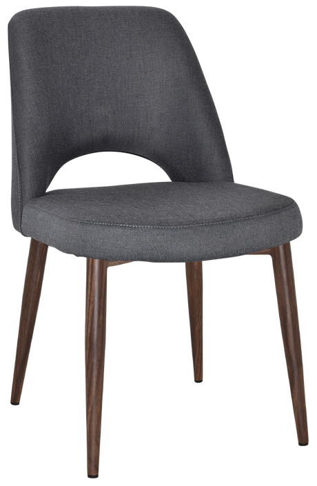 EZ Albury Walnut Colour Metal Leg Upholstered Hospitality Dining Chair