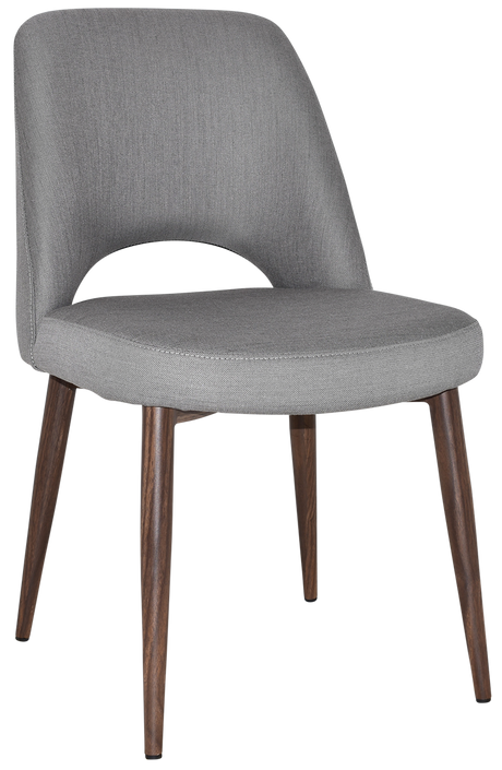 EZ Albury Walnut Colour Metal Leg Upholstered Hospitality Dining Chair