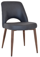 EZ Albury Walnut Colour Metal Leg Upholstered Hospitality Dining Chair