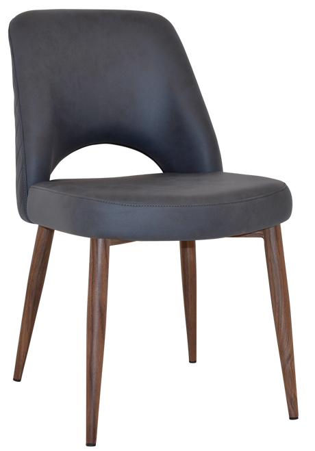 EZ Albury Walnut Colour Metal Leg Upholstered Hospitality Dining Chair