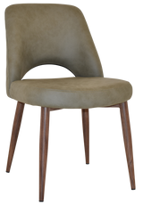 EZ Albury Walnut Colour Metal Leg Upholstered Hospitality Dining Chair