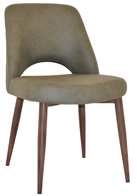 EZ Albury Walnut Colour Metal Leg Upholstered Hospitality Dining Chair