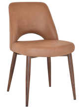 EZ Albury Walnut Colour Metal Leg Upholstered Hospitality Dining Chair