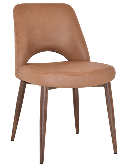 EZ Albury Walnut Colour Metal Leg Upholstered Hospitality Dining Chair