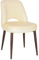 EZ Albury Walnut Colour Metal Leg Upholstered Hospitality Dining Chair