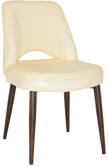 EZ Albury Walnut Colour Metal Leg Upholstered Hospitality Dining Chair
