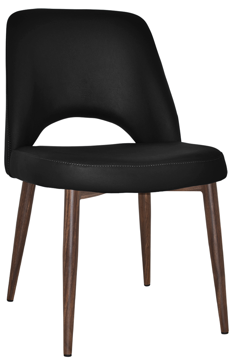 EZ Albury Walnut Colour Metal Leg Upholstered Hospitality Dining Chair