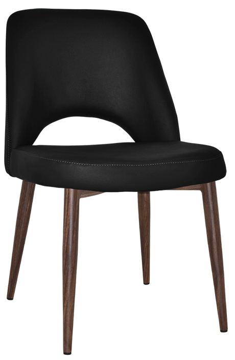EZ Albury Walnut Colour Metal Leg Upholstered Hospitality Dining Chair