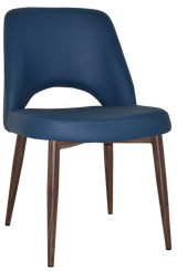 EZ Albury Walnut Colour Metal Leg Upholstered Hospitality Dining Chair