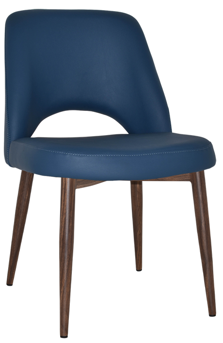 EZ Albury Walnut Colour Metal Leg Upholstered Hospitality Dining Chair
