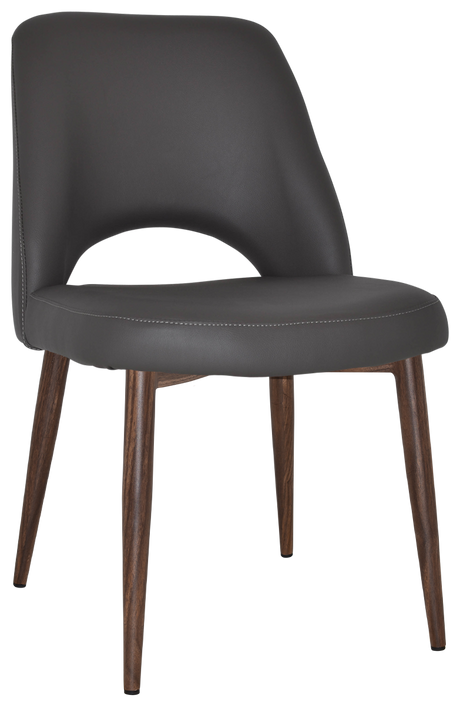 EZ Albury Walnut Colour Metal Leg Upholstered Hospitality Dining Chair
