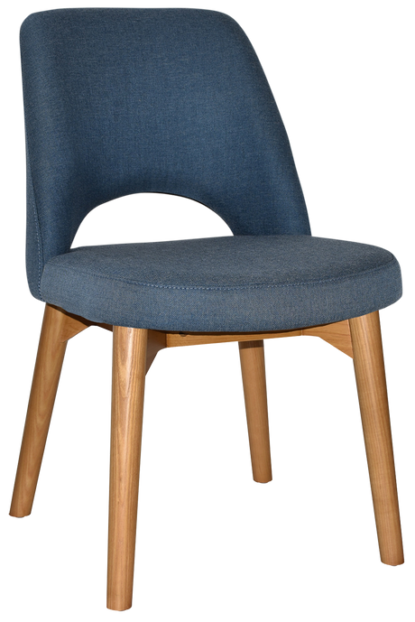 EZ Albury Solid Ash Timber Oak Leg Upholstered Hospitality Dining Chair