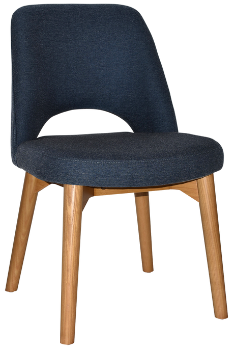 EZ Albury Solid Ash Timber Oak Leg Upholstered Hospitality Dining Chair