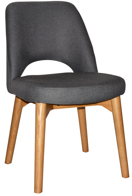 EZ Albury Solid Ash Timber Oak Leg Upholstered Hospitality Dining Chair