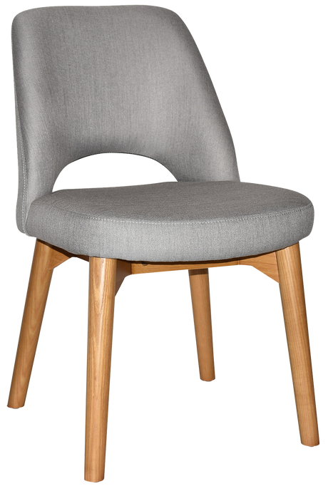 EZ Albury Solid Ash Timber Oak Leg Upholstered Hospitality Dining Chair