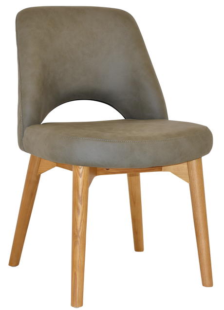 EZ Albury Solid Ash Timber Oak Leg Upholstered Hospitality Dining Chair