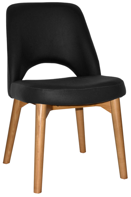 EZ Albury Solid Ash Timber Oak Leg Upholstered Hospitality Dining Chair