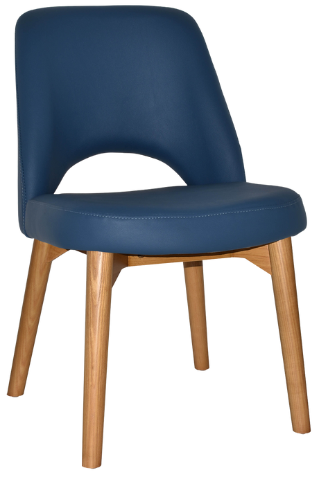 EZ Albury Solid Ash Timber Oak Leg Upholstered Hospitality Dining Chair