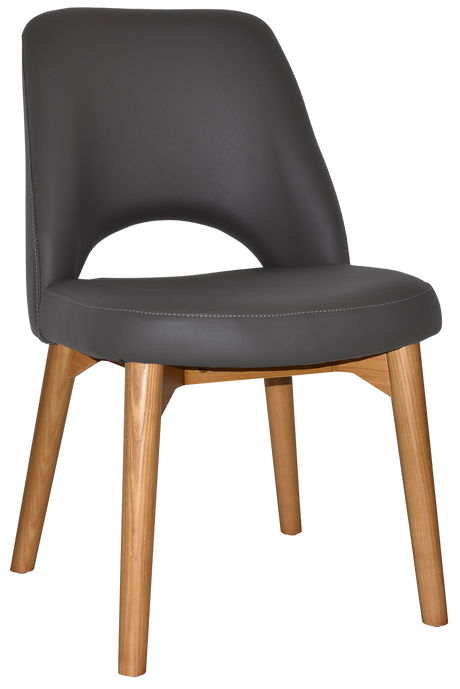 EZ Albury Solid Ash Timber Oak Leg Upholstered Hospitality Dining Chair