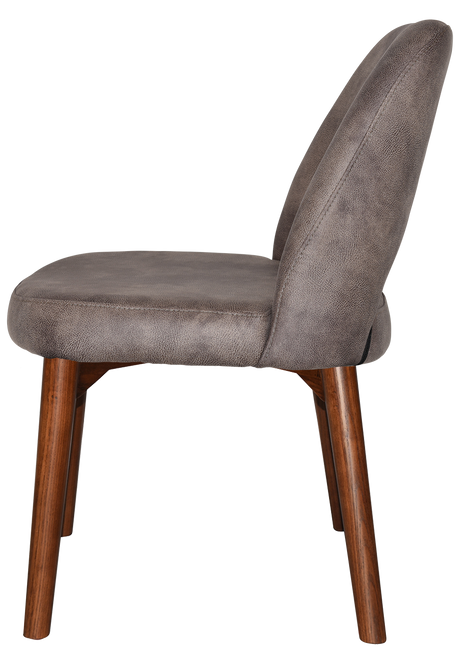 EZ Albury Solid Timber Walnut Colour Stained Upholstered Hospitality Dining Chair
