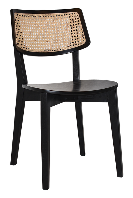 EZ Phoenix Solid Timber Framed Rattan Back Hospitality Dining Chair