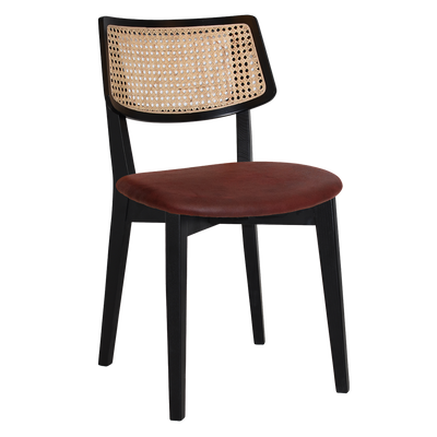 EZ Phoenix Solid Timber Framed Rattan Back Hospitality Dining Chair