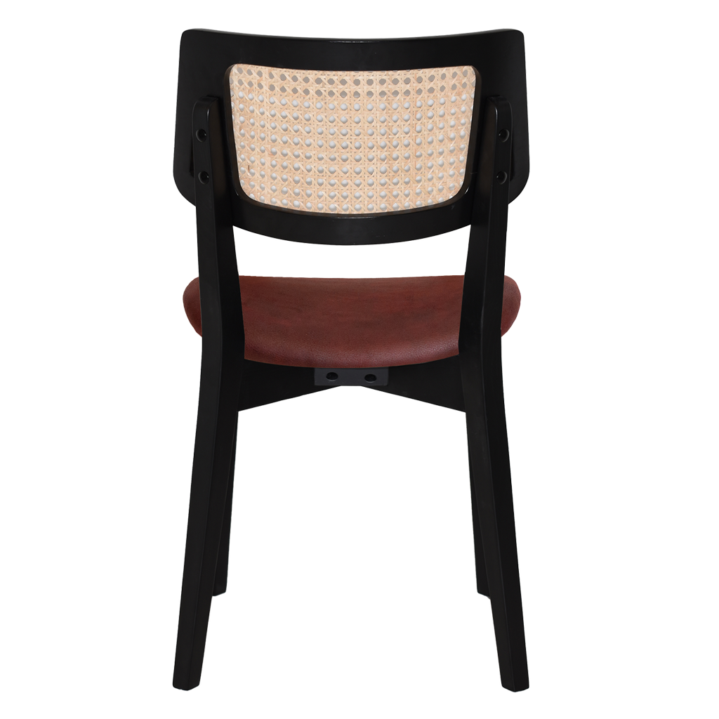 EZ Phoenix Solid Timber Framed Rattan Back Hospitality Dining Chair