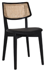 EZ Phoenix Solid Timber Framed Rattan Back Hospitality Dining Chair