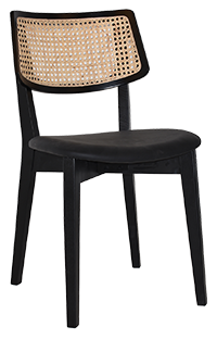 EZ Phoenix Solid Timber Framed Rattan Back Hospitality Dining Chair