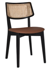 EZ Phoenix Solid Timber Framed Rattan Back Hospitality Dining Chair