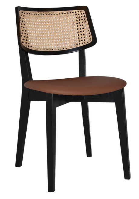 EZ Phoenix Solid Timber Framed Rattan Back Hospitality Dining Chair