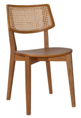 EZ Phoenix Solid Timber Framed Rattan Back Hospitality Dining Chair