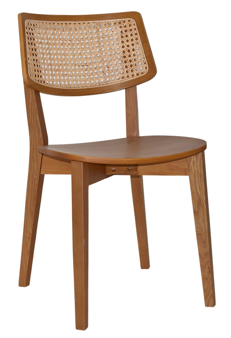 EZ Phoenix Solid Timber Framed Rattan Back Hospitality Dining Chair