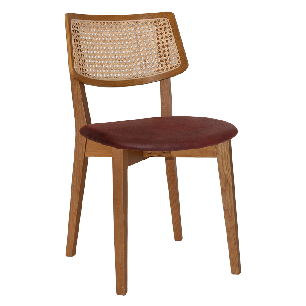 EZ Phoenix Solid Timber Framed Rattan Back Hospitality Dining Chair