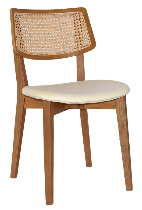 EZ Phoenix Solid Timber Framed Rattan Back Hospitality Dining Chair
