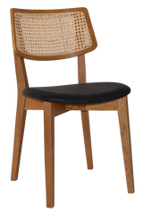 EZ Phoenix Solid Timber Framed Rattan Back Hospitality Dining Chair