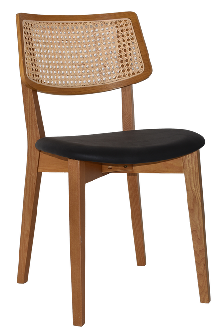 EZ Phoenix Solid Timber Framed Rattan Back Hospitality Dining Chair