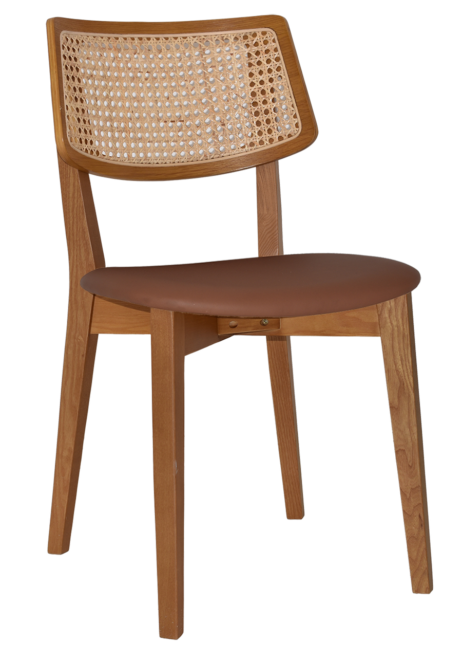 EZ Phoenix Solid Timber Framed Rattan Back Hospitality Dining Chair
