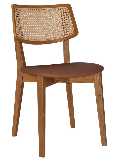 EZ Phoenix Solid Timber Framed Rattan Back Hospitality Dining Chair