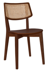 EZ Phoenix Solid Timber Framed Rattan Back Hospitality Dining Chair