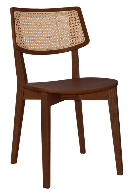 EZ Phoenix Solid Timber Framed Rattan Back Hospitality Dining Chair