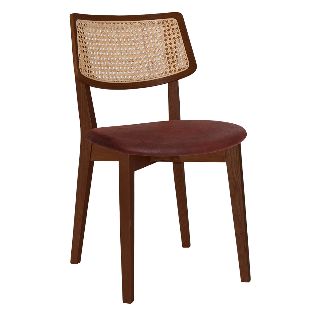 EZ Phoenix Solid Timber Framed Rattan Back Hospitality Dining Chair