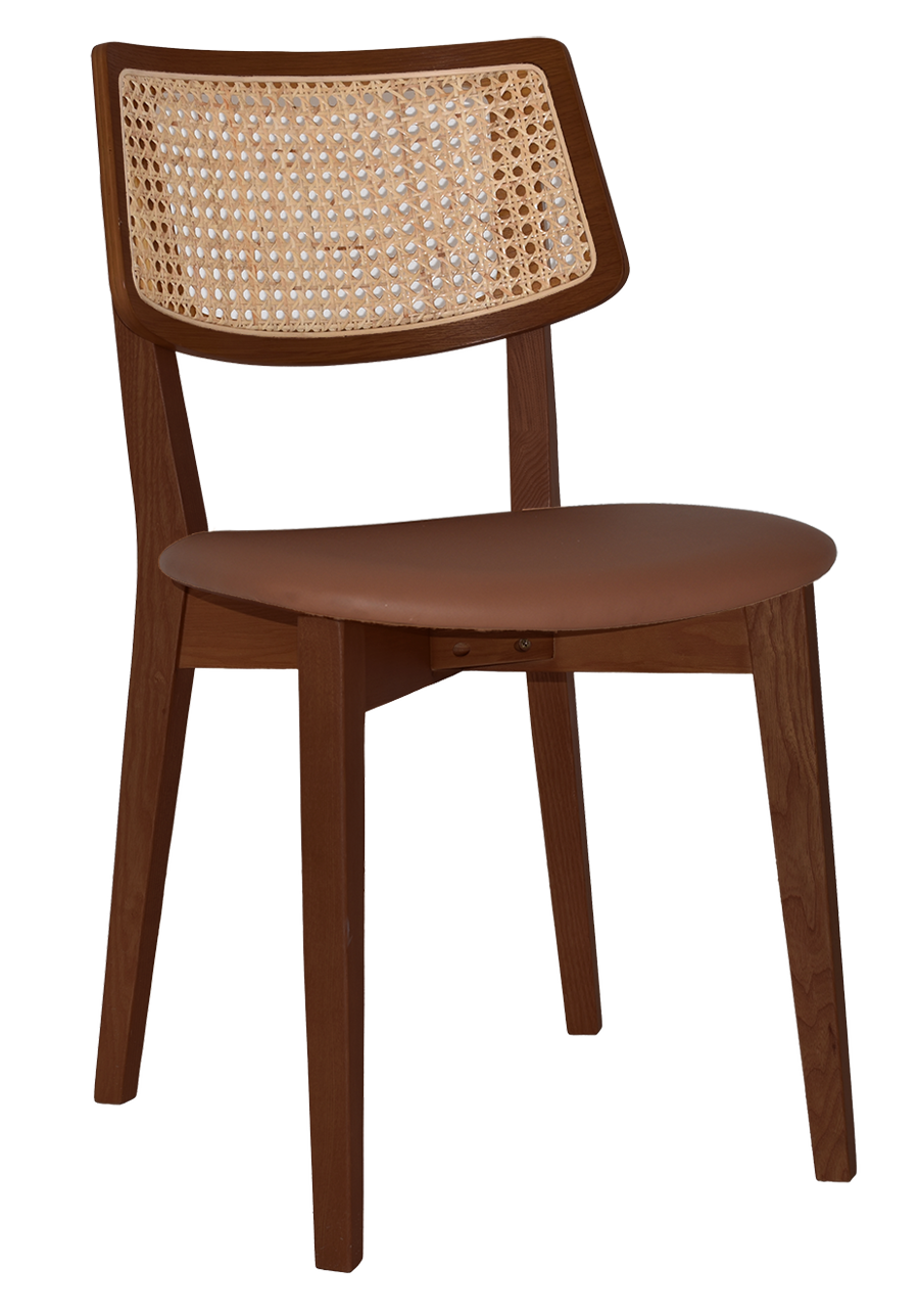 EZ Phoenix Solid Timber Framed Rattan Back Hospitality Dining Chair