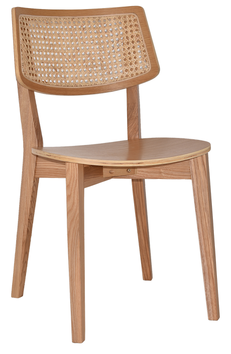 EZ Phoenix Solid Timber Framed Rattan Back Hospitality Dining Chair