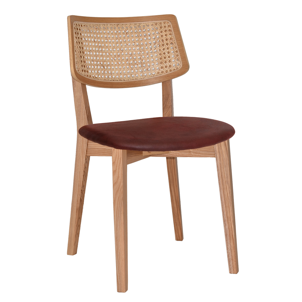 EZ Phoenix Solid Timber Framed Rattan Back Hospitality Dining Chair