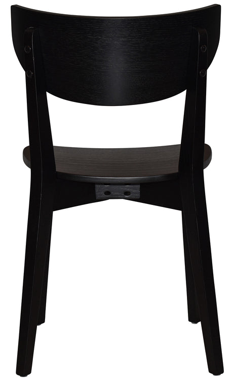 EZ Rialto Black Stained Solid Timber Framed Hospitality Dining Chair