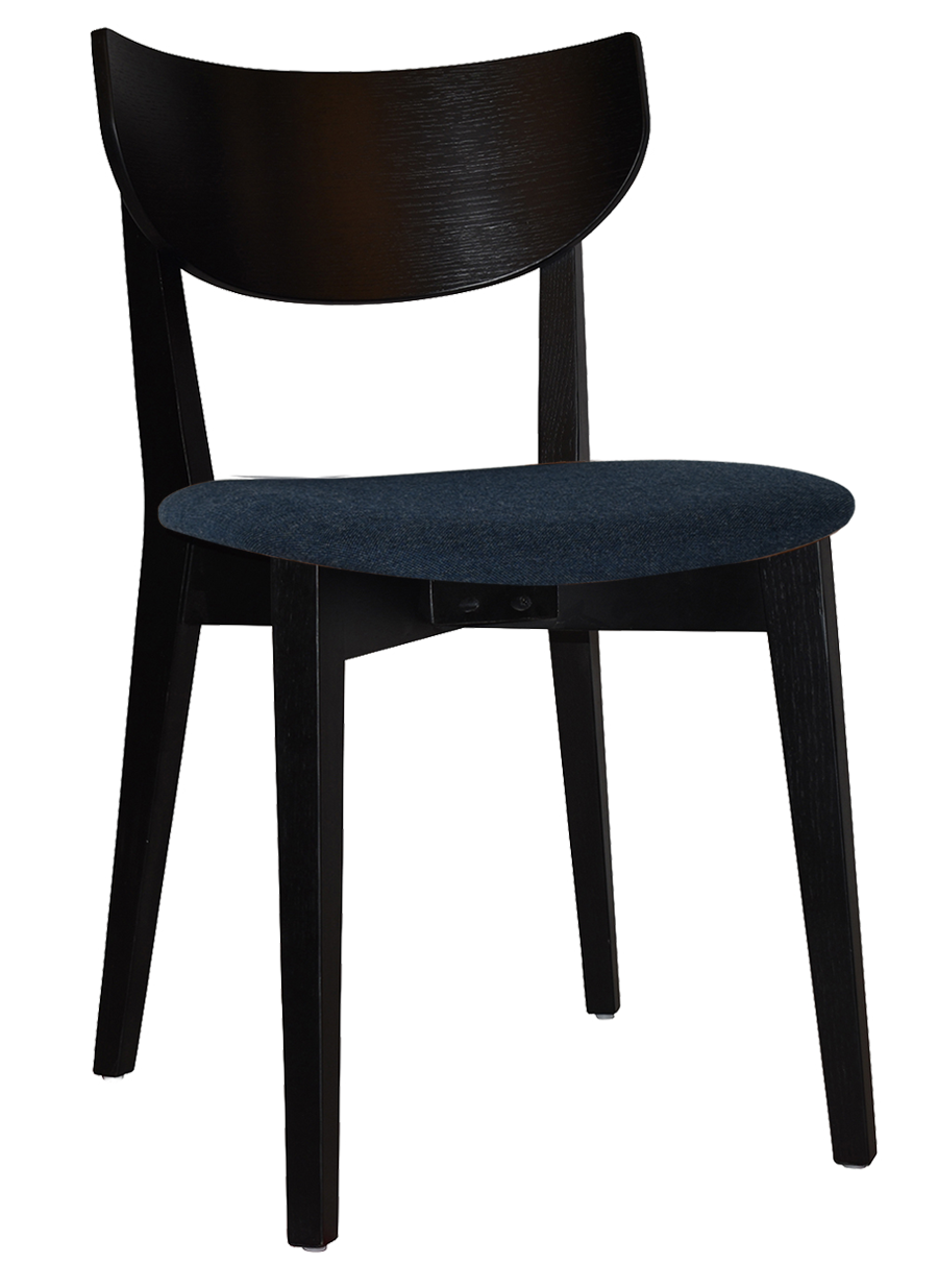 EZ Rialto Black Stained Solid Timber Framed Hospitality Dining Chair