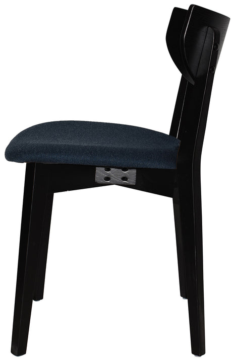 EZ Rialto Black Stained Solid Timber Framed Hospitality Dining Chair