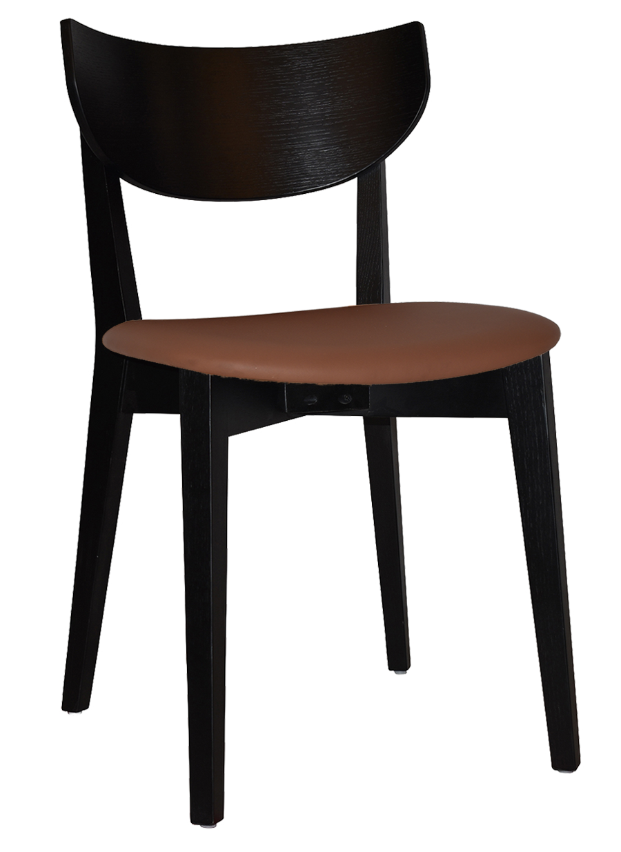 EZ Rialto Black Stained Solid Timber Framed Hospitality Dining Chair